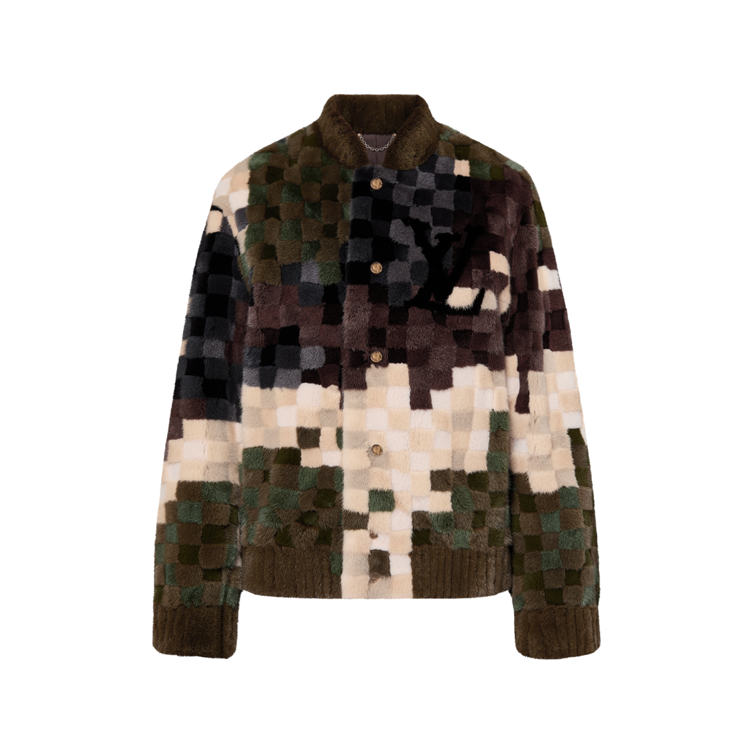 LOUIS VUITTON カモフラージュブルゾン　コレクション商品 Mink Damier Intarsia Blouson - High-End Ready-to-Wear | LOUIS VUITTON